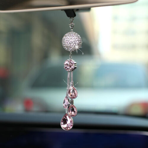 Nuovo cristallo da appendere ornamento Bling auto specchio retrovisore ciondolo decorazione casa regalo - Foto 24 di 30