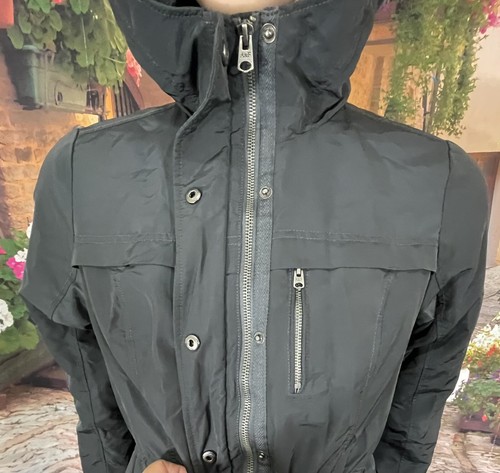 Chaqueta militar para hombre Abercrombie talla M botones con cremallera completa verde resistente al agua - Imagen 5 de 12