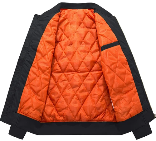 Men's Premium Letterman Bomber Jacket Pilot Jacket Warm Padded Casual Work Coats image 5