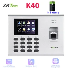 ZKTeco K40 TCP/IP 2.8" Screen SSR Fingerprint Time Attendance System In Battery