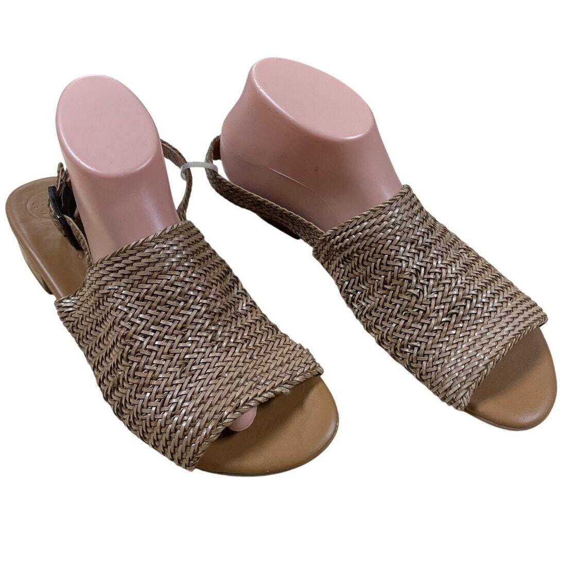 Paul Green Helena Woven Sandals Tan Slingback Women's Size 7.5