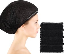 Bouffant Caps hair nets Black Pleated 100 per bag 10 bags 1000count TOTAL