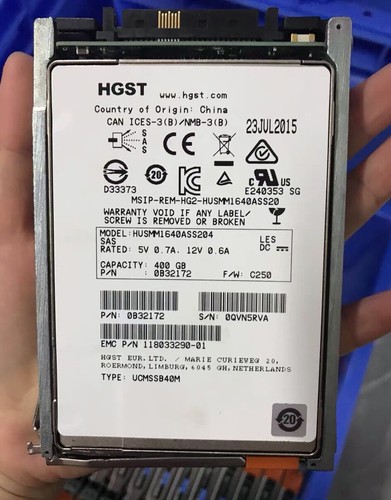EMC 400GB 005051133 00505524 005052214 005052215 SAS SSD Storage Drive - Afbeelding 4 van 4