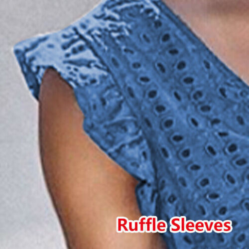 Cotton Women Sleeveless Short Dress Summer California Romper Pleated Skirt S~3XL - Picture 10 of 23