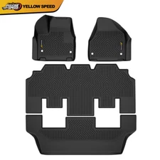 All Weather TPE 3D Floor Set Liner Floor Mats Fit For 2017-25 Chrysler Pacifica