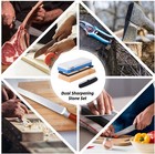 Knife Sharpening Stone 1000/6000 Non-Slip Dual Whetstone Set Holder Bamboo Base — photo 7