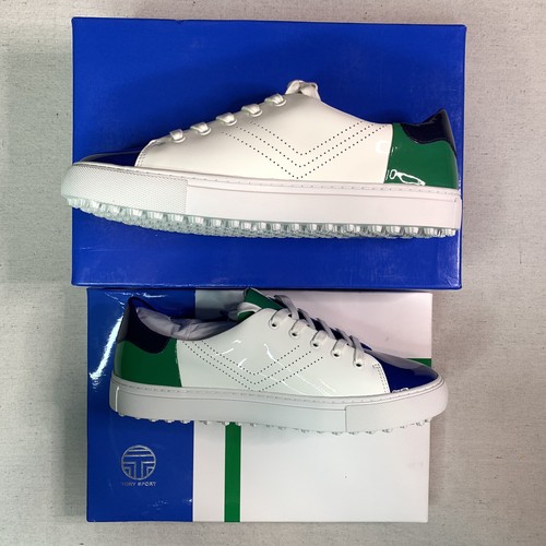 Tory Burch Sport Discontinued Color Block Patent Leather Golf Sneaker 9.5 M $495 - Picture 5 of 9