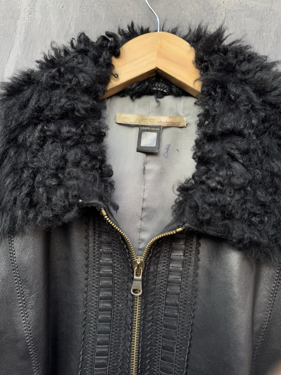 Roberto Cavalli Vintage Leather Jacket Size 44 Made In Romania | eBay