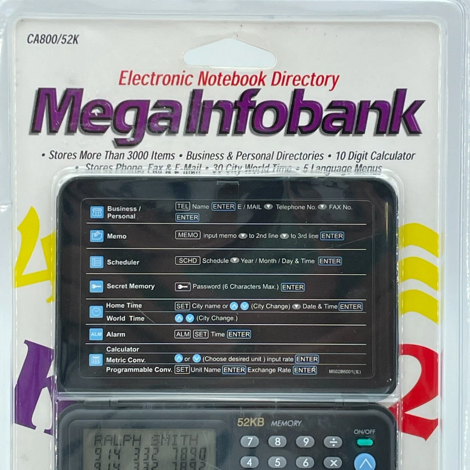 SENTRY Infobank Electronic Notebook Directory Clock Calendar 10 Digit Calculator - Image 2 of 4