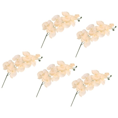 Elegant Silk Butterfly Orchids Floral Branch for Wedding and Home Vase Display - Picture 3 of 14