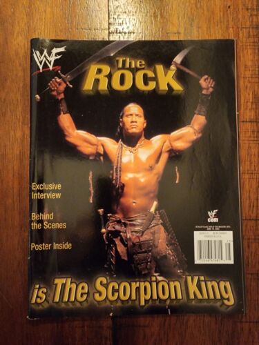 WWF Magazine 2002 The Rock is The Scorpion King **HAS POSTERS** C - Picture 2 of 17