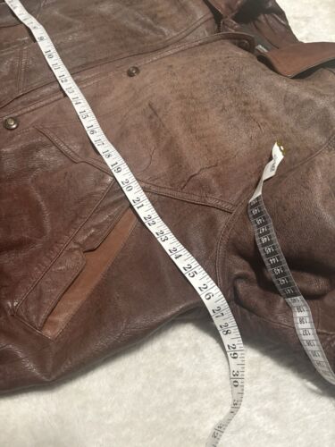 Wilson’s Adventure Bound VTG Blanket Lined Leather Brown XL Jacket Thinsulate - Picture 10 of 11