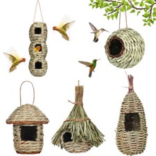 Bird Nest Breeding Box House Bed Cage Hut Cave Canary Finch Budgie Parrot AU