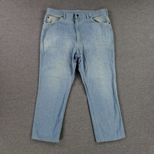 VINTAGE L.L. Bean 38x28 Lightweight Jeans USA MADE Faded Worn 70s 80s High Rise