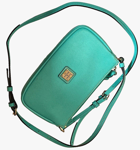 Tracolla piccola Dooney & Bourke "Lexi" texture pelle verde XF400 SE - Foto 4 di 22