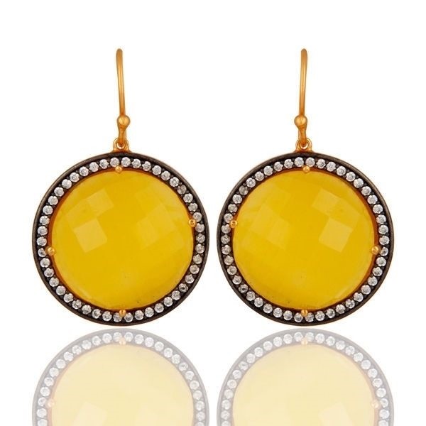 Paparazzi Accessories Yellow Moonstone Earrings Paparazzi 18K Gold