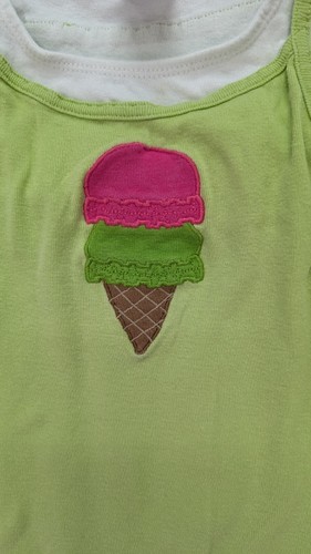 Gymboree Girls Tank Top Green Summer Ice cream Size 6 Beach Sleeveless Casual - Picture 4 of 16