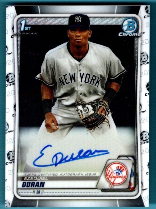 2020 Bowman Chrome Prospect Autograph Auto  Ezequiel Duran CARD # CPA-ED