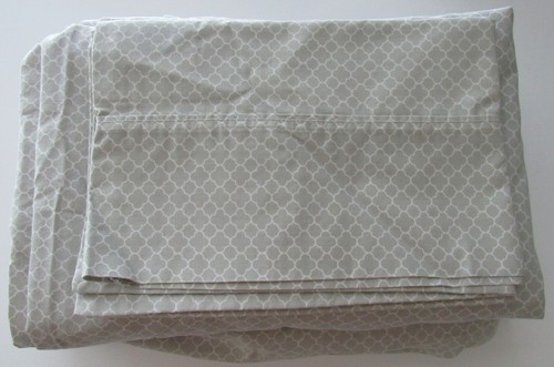 THE BIG ONE GRAY TRELLIS BED SHEET SET, TWIN XL - Picture 2 of 2