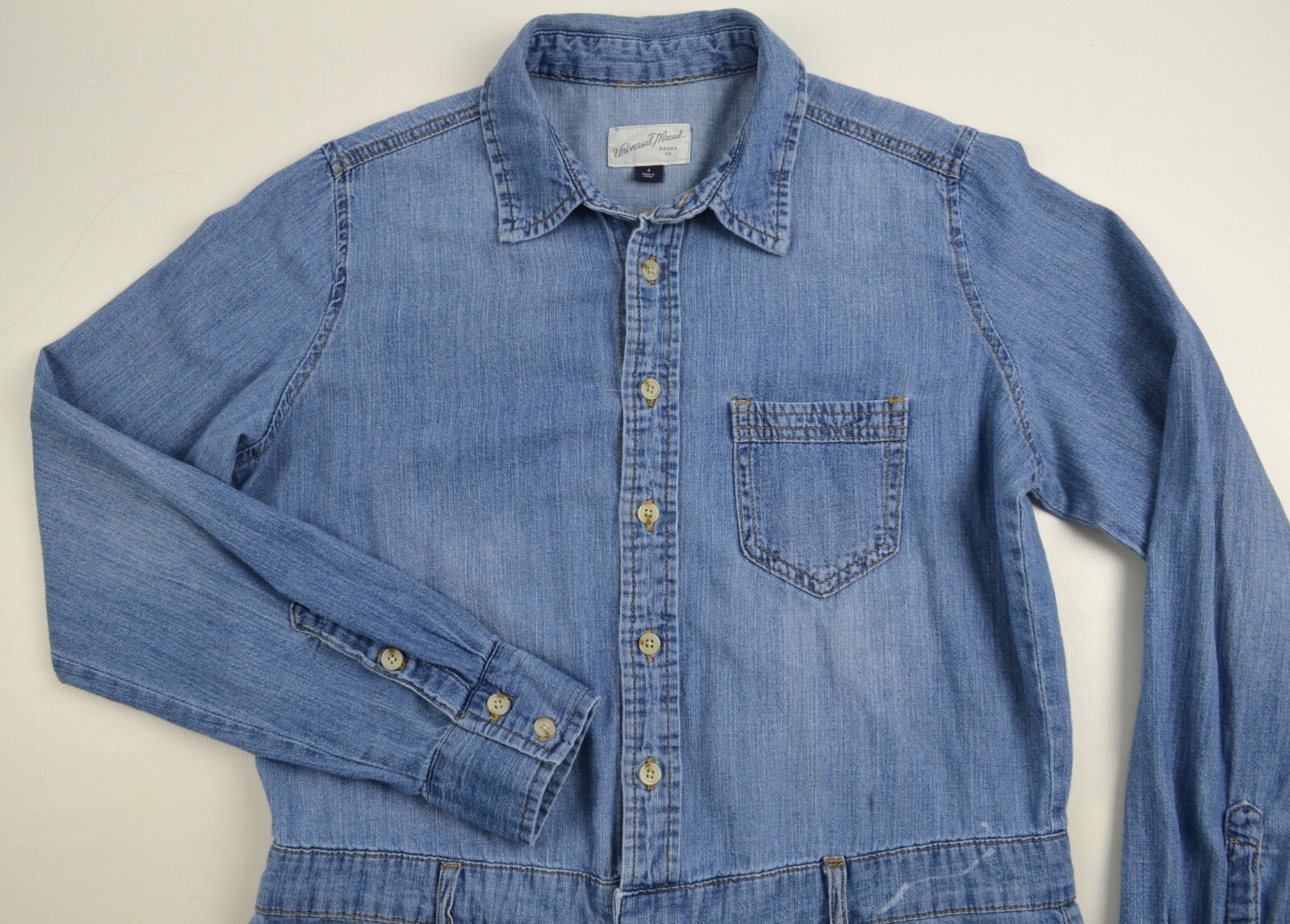 Universal Thread Lightweight Denim Long Sleeve Ro… - image 4