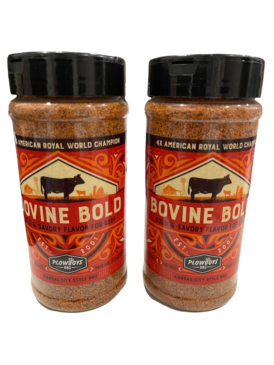 Plowboys BBQ Bovine Bold Seasoning Rub 12oz Award Winning Meat Rub