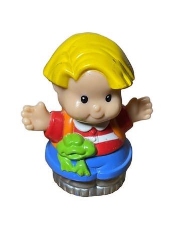 Figurina ricambio vintage Fisher Price Little People 1999 Boy Frog Mattel - Foto 3 di 8