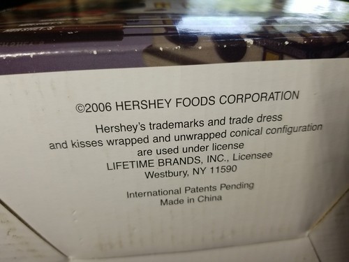 CHOCOLATE FONDUE SET HERSHEYS TIMES SQUARE NY STORE 8 PIECE DESSERT SET NOS - Picture 8 of 12