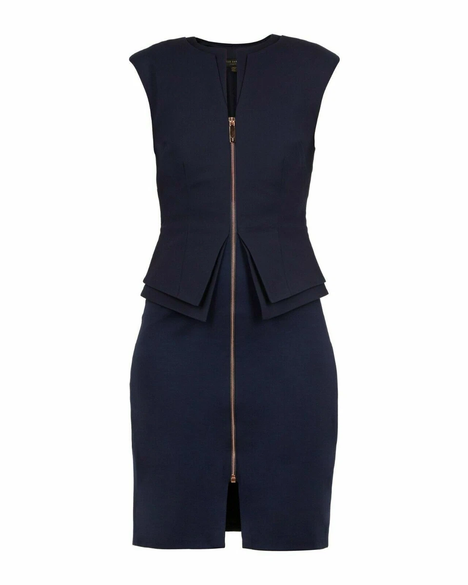 Kwyli structured zip shop peplum dress
