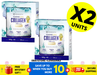 KINOHIMITSU Marine Gem Collagen 180g - Firm Tigten & Whiten skin ( X 2 )