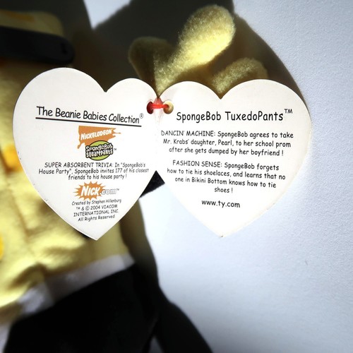 TY Beanie Baby - SpongeBob TuxedoPants | MWMT New Mint Tags | Retired | Rare - Picture 6 of 12