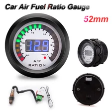 2" 52MM Digital Air Fuel Ratio Gauge Voltmeter with Narrowband O2 Oxygen Sensor