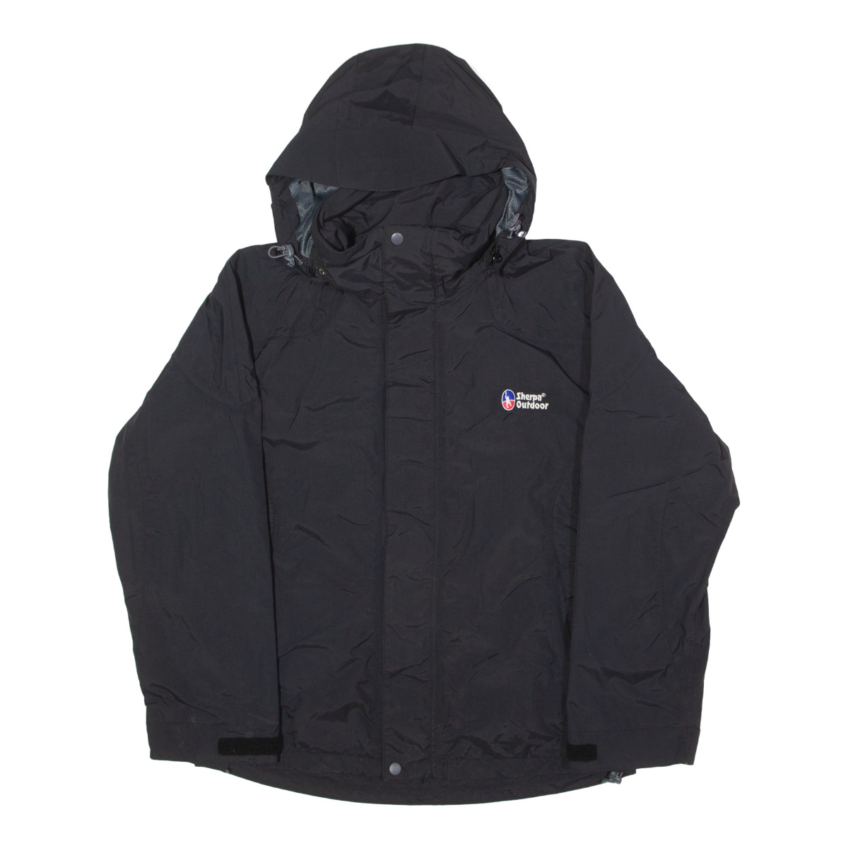 Chaqueta SHERPA OUTDOOR Hombre Negra Nylon Con Capucha S