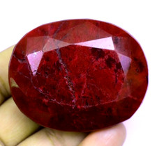 RARE 433.80 Ct Natural HUGE Red Ruby Museum Grade Certified Oval Loose Gemstone