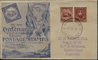 AUSTRALIA - 1950 'CENTENARY OF FIRST STAMPS' By Unknown FDC Maker [C0271]