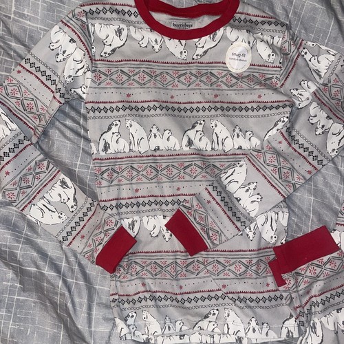 Burts Bees Kids Organic Cotton Snug Fit Polar Bear Fair Isle 2 Pc Pajama 8 NWT - Picture 3 of 7