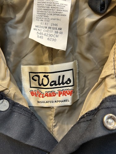 Vintage Walls Blizzard Pruf Coveralls Men's Medium Reg Blue Insulated USA - Picture 4 of 11