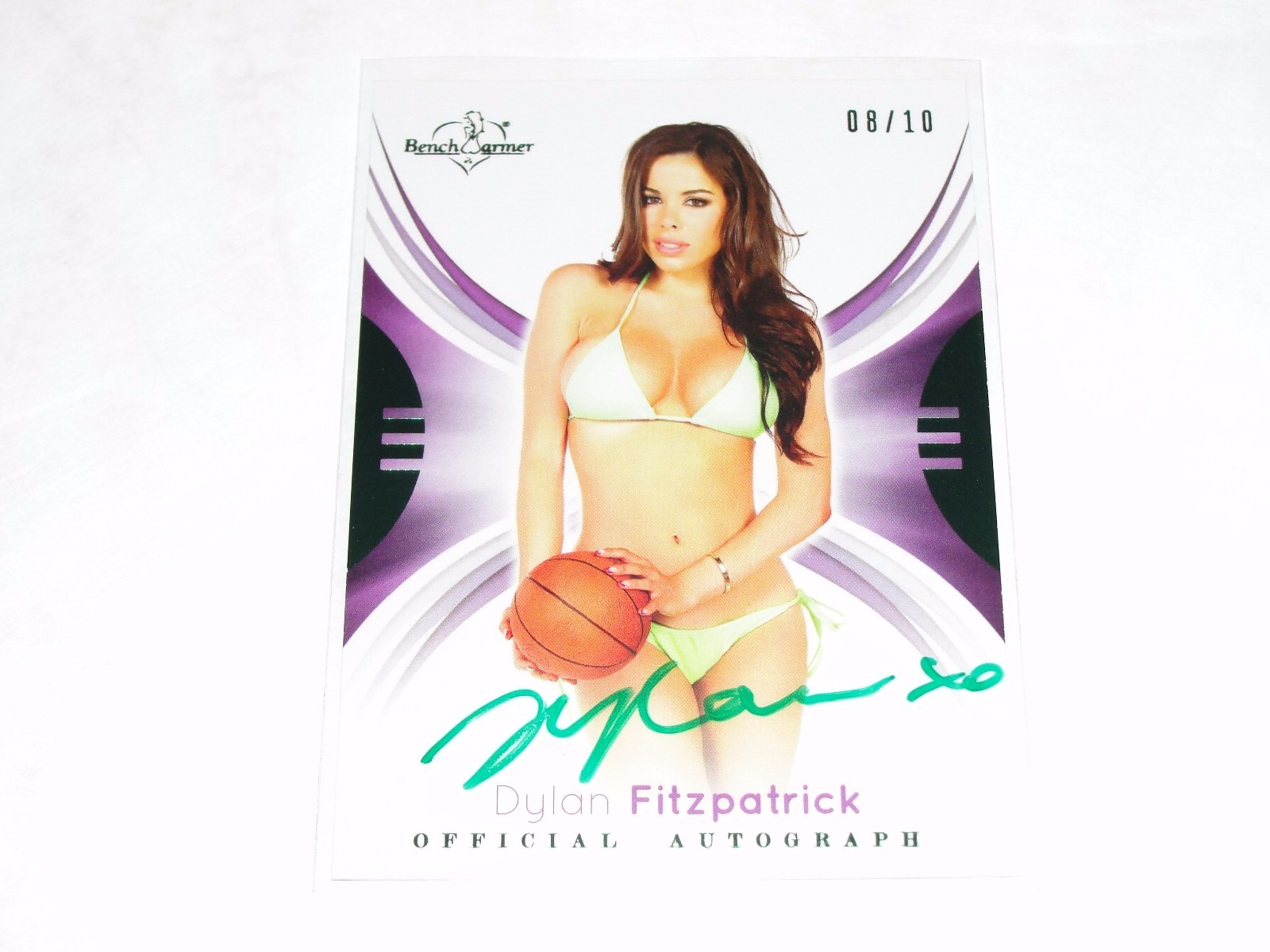 2015 Benchwarmer Signature DYLAN FITZPATRICK #47 Green Foil Autograph/10 Sexy