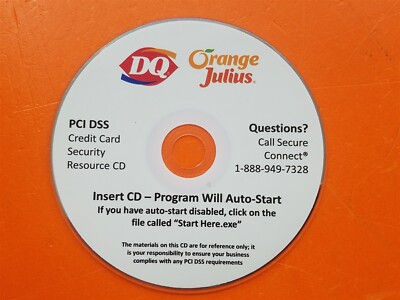       DQ Orange Julius Credit Card Security Resource CD PCI DSS