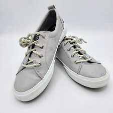Sperry Boat Shoes Gray Silver With A Touch Of Shimmer Size 8 STS84998