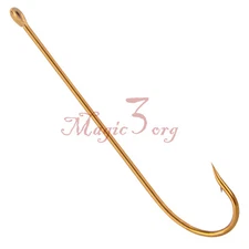 50/100pcs Light Wire Aberdeen Hooks Extra Long Shank Fishing Hooks Size #12-6/0 