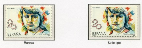 ✔️★ EDIFIL 2989h - MARIA DE MAEZTU. COLOR ROJO DESPLAZADO HACIA ARRIBA (RAREZA)★ - Imagen 5 de 5