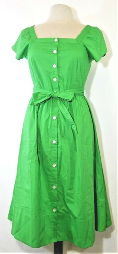 J.CREW Kelly Green Buttoned Front T 