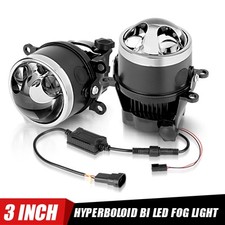 3.0 Bi Led Fog Light Projector Lens Hyperboloid Hilo Beam Retrofit Kit 6000k