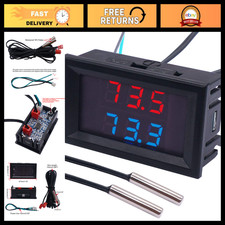 High Accuracy Digital Thermometer Dual LED Display, Adjustable DC 4-28V, Waterpr
