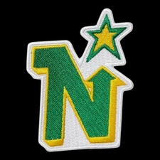 Vintage Minnesota North Stars Logo Patch. NHL. Embroidered. Iron On. 3"x2"