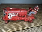Vintage Auburn Rubber Red Toy Tractor with Driver 1950s Farm Toy — photo 4