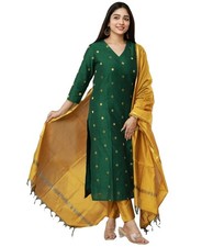 Women's 3 Piece Kurta Pant Dupatta Set