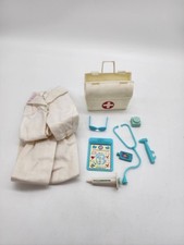 Doctor Barbie Lot - Medical Bag with Accessories and Dr Barbie Coat with Pants