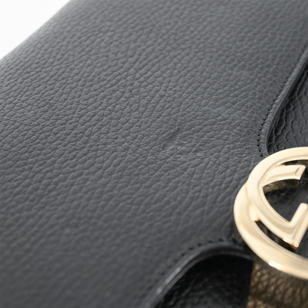 GUCCI | Interlocking G Black Leather Shoulder Bag - image 11