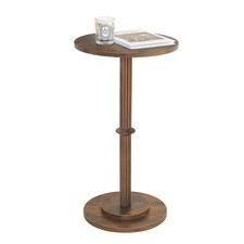 Drink Table Small Side Table for Small Spaces Modern Round End Table with Flu...